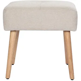 miliboo Niedriger Hocker Stoff 46 x 46 x 46 cm Beige