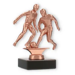 Pokal Metallfigur Zweikampf bronze auf schwarzem Marmorsockel 13,6cm