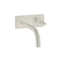 hansgrohe Axor Uno Fertigmontageset 38112800 Unterputz-Waschtischarmatur, Pin-Griff, Platte, Ausladung 165 mm, Edelstahl-Optik