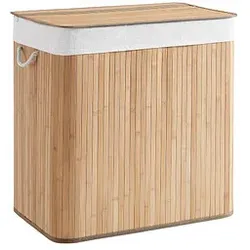 SONGMICS Wäschesortierer bambus