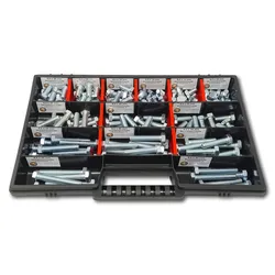Sechskantschrauben Sortiment M8 // 10mm-55mm 130 tlg. Schraubenbox DIN 933 Vollgewindeschrauben Maschinenschrauben Gewindeschrauben