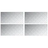 vidaXL Aluminium-Riffelbleche 4 Stk. Rutschfest 100x50 cm