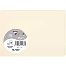 Clairefontaine 1317C Packung mit 25 Karten Pollen C6, 110 x 155mm, 210g, Elfenbein