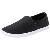 Tommy Hilfiger CANVAS SLIP-ON SNEAKER Cupsole Sneaker Damen, Schwarz (Black), 36