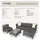Tectake Polyrattan Lounge-Set grau 403835