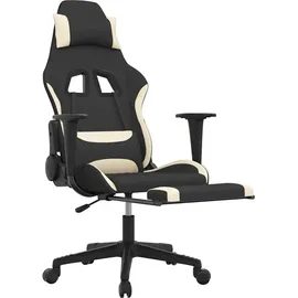 vidaXL Gaming-Stuhl mit Massage & Fußstütze Schwarz und Creme PC / PS3