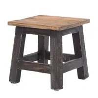 DESIGN DELIGHTS Fusshocker, Graubraun, Holz, 26x27x26 cm, Wohnzimmer, Hocker,