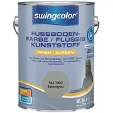 swingcolor 2in1 Fußbodenfarbe / Flüssig Kunststoff 2in1 RAL 7023  (Betongrau, 2,5 l, Seidenmatt)