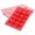 Intirilife 2x Eiswürfelformen in ROT - 2er Set à 15 Fächer Eiswürfel Silikonformen mit Deckel - 18 x 13 x 2.5