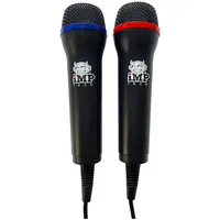 IMP Gaming Duo Microphone Twin Pack (PS2, PS3, PS4, PS4 Pro, PS5, Switch, Wii, Wii U, Xbox One S, Xbox One X, Xbox Series S, Xbox Series X), Gaming Controller, Schwarz