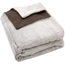 ZOLLNER Kuscheldecke,, Braun, Textil, 150x200 cm, Oeko-Tex® Standard 100, Wohntextilien, Decken, Kuscheldecken