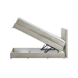 deinbett Boxspringbett HAWAII 1 ¦ grau ¦ Maße (cm): B: 121 H: 107