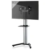 VCM Stadino Maxi TV-Standfuß 1 Stk. 1,0 m Silber/Schwarzglas Aluminium