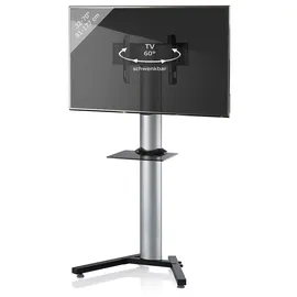 VCM Stadino Maxi TV-Standfuß 1 Stk. 1,0 m Silber/Schwarzglas Aluminium