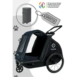 Hamax Pluto L Hundeanhänger mit gratis Pet Genie Hundekot-Entsorgungssystem