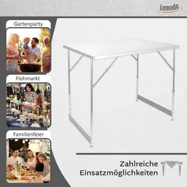 Lemodo Tapeziertisch klappbar 1 m 30 kg weiß