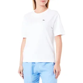 Lacoste Crew Premium Cotton Kurzarm-t-shirt - White - 38