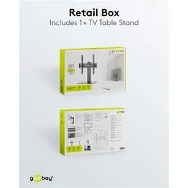 goobay TV-Standfuß 32–55 Zoll 40 cm Schwarz Stahl