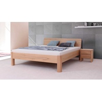 Natur24 Einzelbett Einzelbett Adela 100x200 Metallfrei Buche mit Kopfteil braun