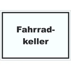 Fahrradkeller Aufkleber mit Text Rad Bike waagerecht A4 (210x297mm)