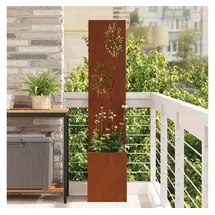 vidaXL Sichtschutz-Leinwand 32 x 150 cm Braun Stahl