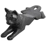 Esschert Design Türstopper Katze Grau 8 x 17 x 7 cm