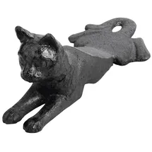 Esschert Design Türstopper Katze Grau 8 x 17 x 7 cm