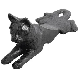 Esschert Design Türstopper Katze Grau 8 x 17 x 7 cm