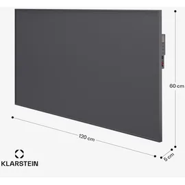 Klarstein Wonderwall Smart Infrarotheizung 60x120cm App 770W Wochentimer IP24 Dunkelgrau 770 Watt