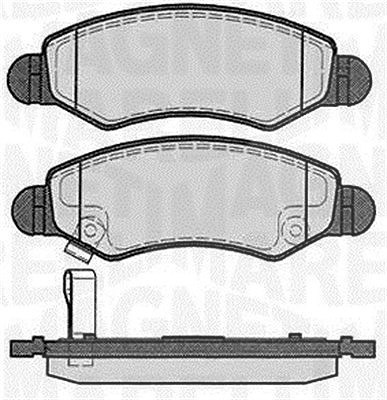 Magneti Marelli Bremsbelagsatz, Scheibenbremse [Hersteller-Nr. 363916060450] für Opel, Subaru, Suzuki