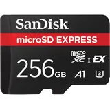 SanDisk Express (256 GB, microSDXC UHS-I Speicherkarte, Schwarz