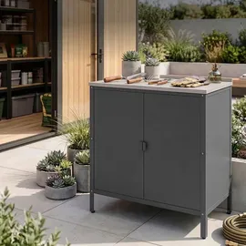casa.pro Bolognano Schrank 92 x 80 x 50 cm Dunkelgrau
