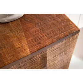 Riess-Ambiente invicta Säule 3er Set MAKASSAR 80cm Mangoholz Handarbeit Dekosäulen Beistelltisch