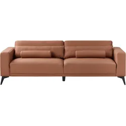 3-Sitzer Sofa Kunstleder goldbraun ANGE