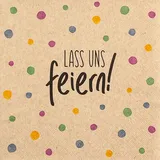 Home fashion Serviette Lass uns feiern 20tlg. Papier Bunt