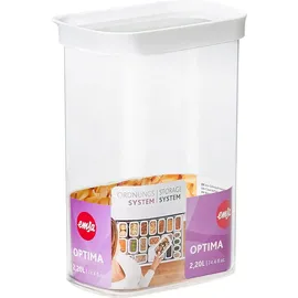 Emsa Optima rechteckig transparent/weiß 2,2 l