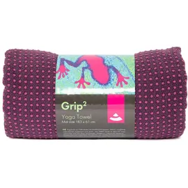 Bodhi Grip2 Yoga Handtuch 60 x 180 cm aubergine/lila