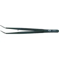 C.K Tools T2315 Präzisionspinzette Spitz gebogen fein 150 mm