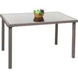 MCW Poly-Rattan Tisch G19 Grau