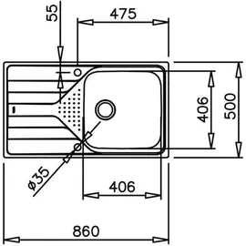 Teka Universe 50 T-XP 1B 1D PLUS AUTO Edelstahlspüle Poliert - Silber
