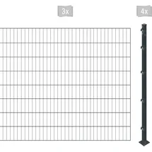 Arvotec Einstabmattenzaun 6 m x 160 cm Grau/Kunststoff