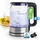 GOURMETmaxx Glas-Wasserkocher LED 1,7 l Schwarz