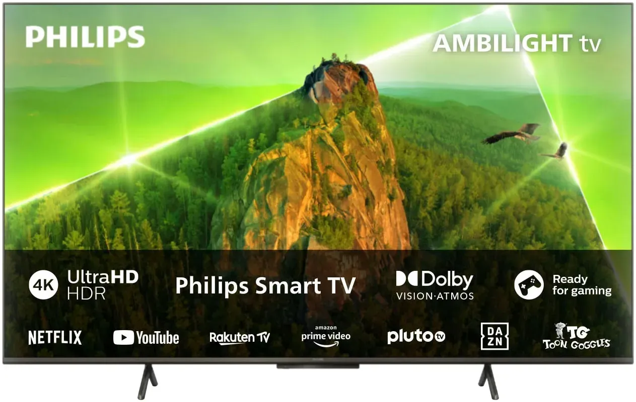 F (A bis G) PHILIPS LED-Fernseher "50PUS8108/12" Fernseher schwarz LED Fernseher Bestseller
