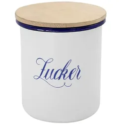 Dose "Zucker" Serie HUSUM emailliert, 1,6 Liter