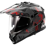 LS2 LS2, Motorrad-Crosshelm PIONEER II CRAZY Matt Black Red, L