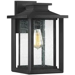 Licht-Erlebnisse Wandaußenleuchte WHITBY Schwarz Transparent Witterungsbeständig E27 bis 60W LE117786