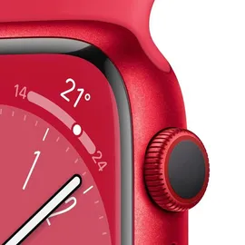 Apple Watch Series 8 GPS + Cellular 41 mm Aluminiumgehäuse (product)red, Sportarmband (product)red