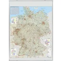 Franken Deutschland Straßenkarte 140x100cm, magnethaftend & beschreibbar, KA300D