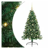 vidaXL Künstlicher Vorbeleuchteter Weihnachtsbaum Grün 150 Cm Pvc Vidaxl