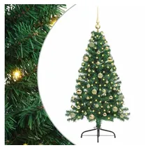 vidaXL Künstlicher Vorbeleuchteter Weihnachtsbaum Grün 150 Cm Pvc Vidaxl